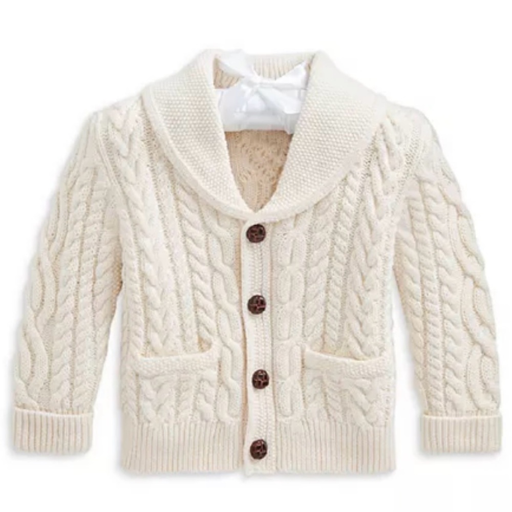 Ralph Lauren Cable Knit Cardigan Baby 9-12M